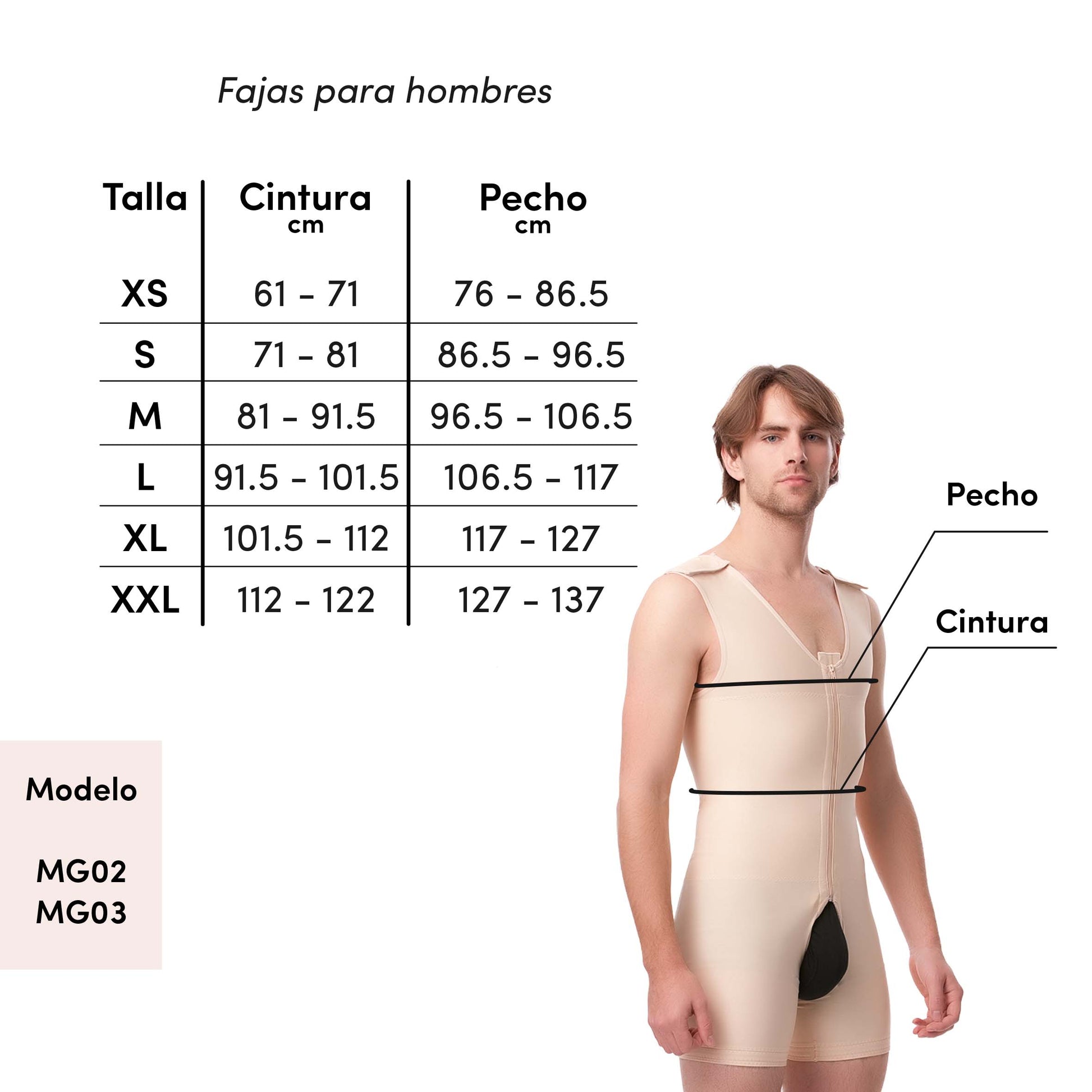 Faja de medio cuerpo para hombre (MG02) – Fajas Isavela